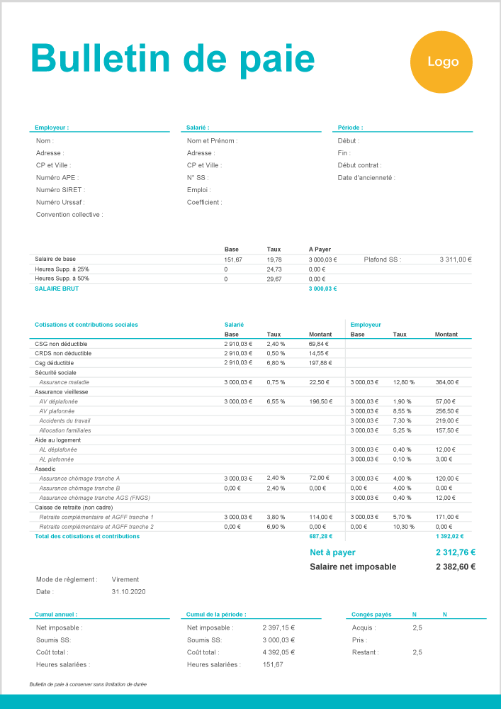 Modele Fiche De Paie Vierge Word Algerie Financial Report Sexiezpix