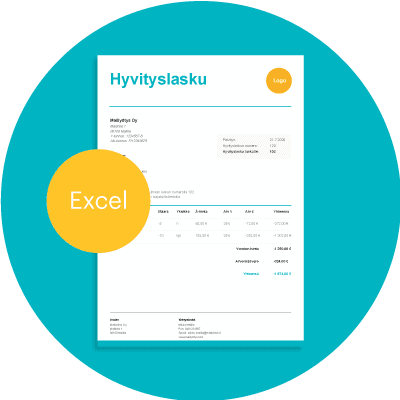 Zervant lataa ilmainen hyvityslasku pohja