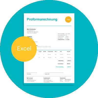 Proformarechnung kostenlose Vorlage in Excel
