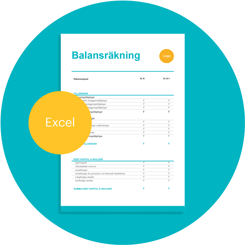 balansräkning i excel