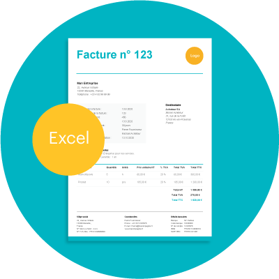 Modele De Facture Sous Format Excel A Telecharger - Zervant