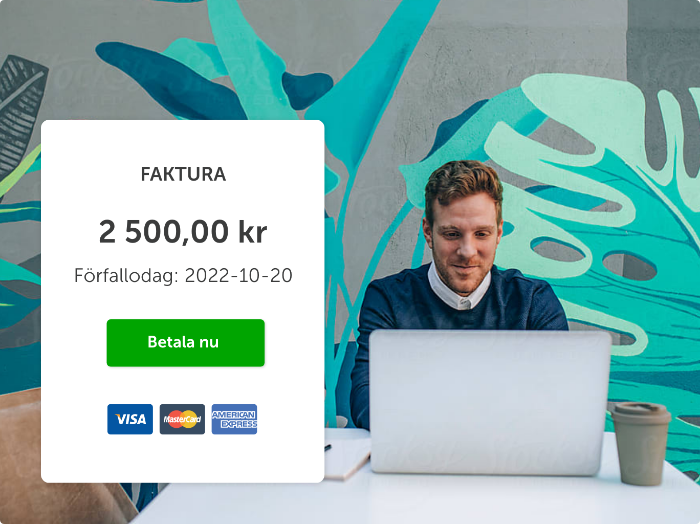 betala faktura med kort