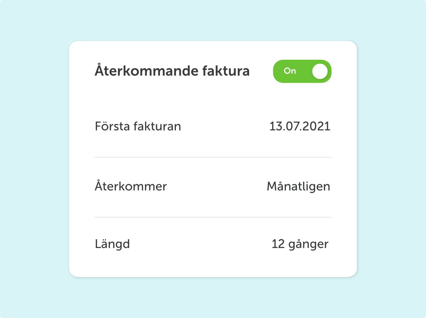 automatisk fakturering
