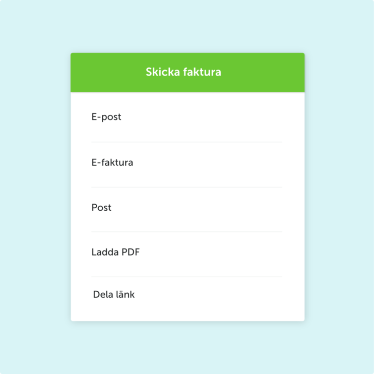 skicka fakturor