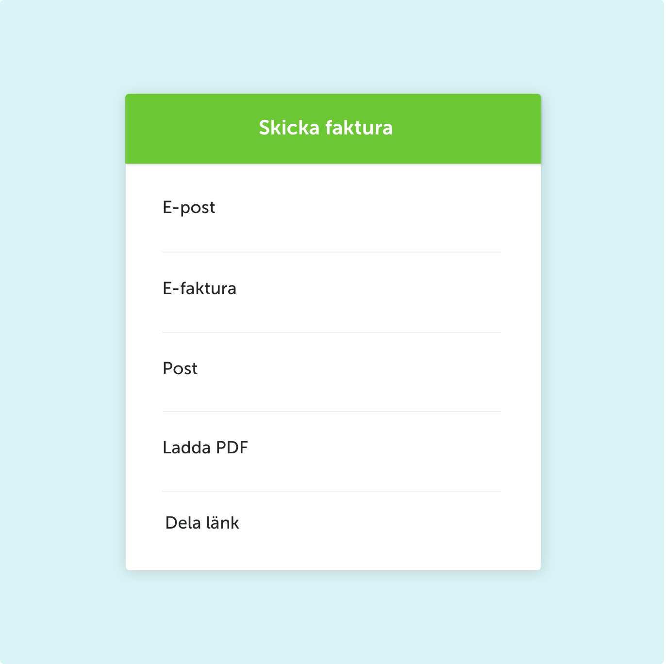 skicka fakturor
