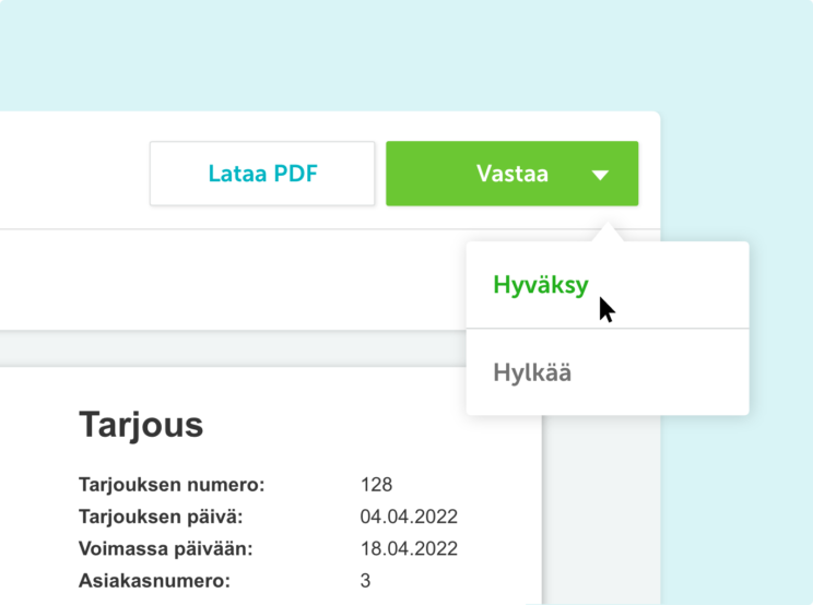 Hyväksytty tarjous