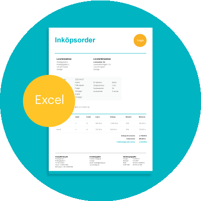 Inköpsorder excel