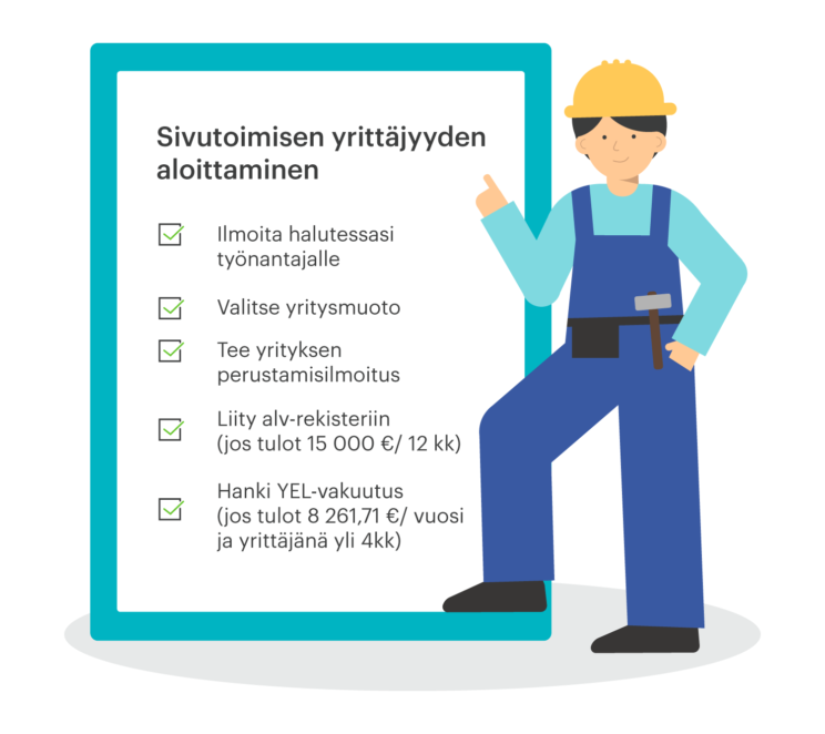 Sivutoiminen yrittäjä aloittaminen