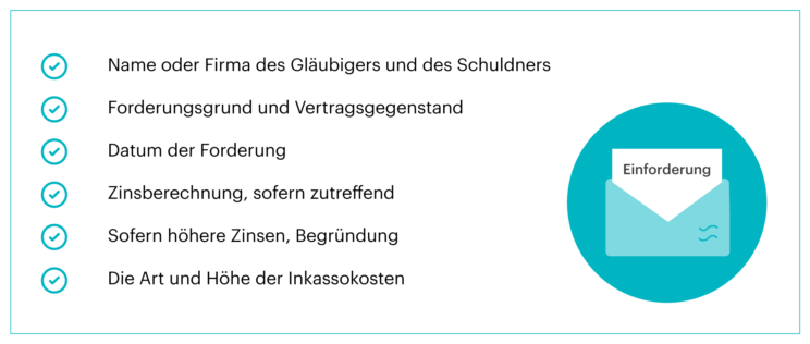 Informationen über das Inkassoverfahren, die für Gläubiger einsehbar sein muss