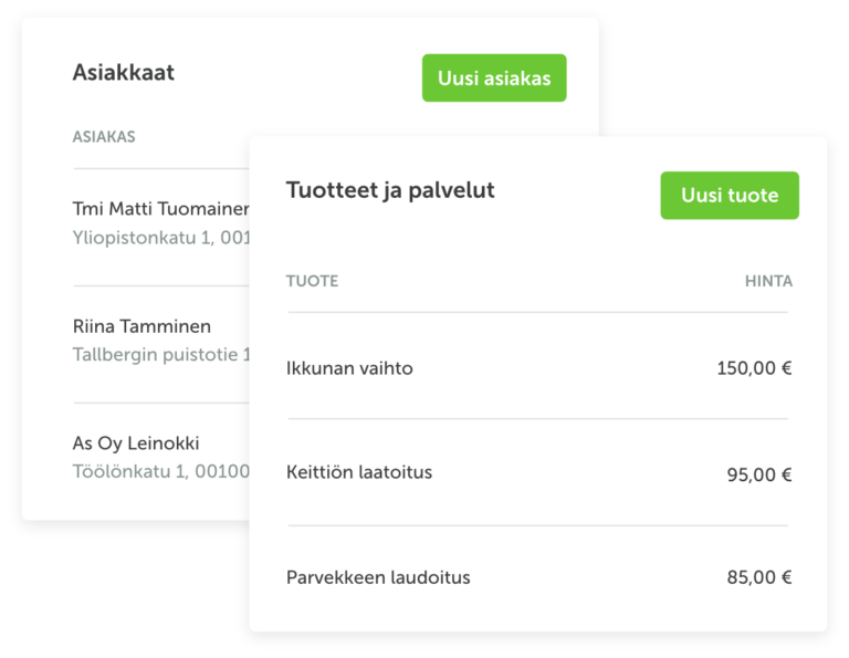 Asiakas- ja tuoterekisteri