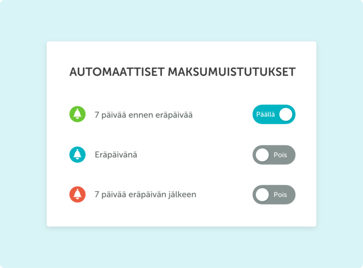 Aseta maksumuistutukset automaattisiksi Zervantilla