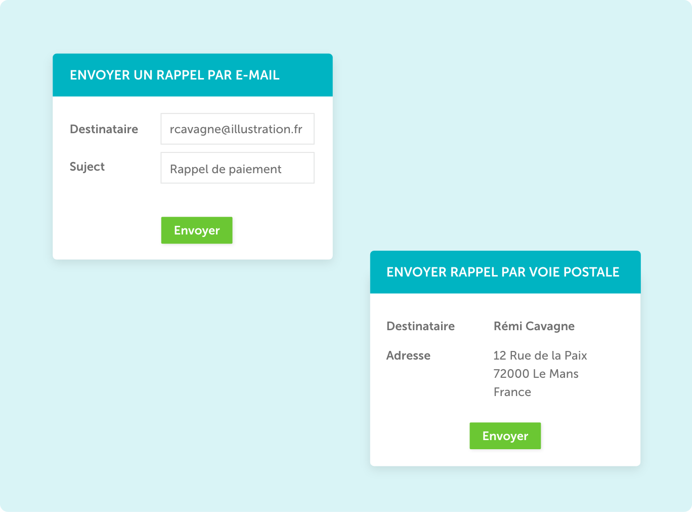 Rappels de paiement - automatiques et manuels - Zervant