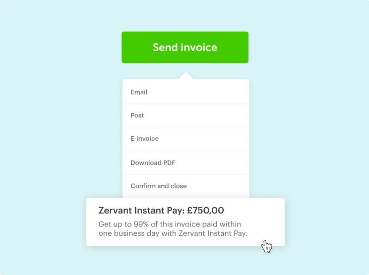 Zervant invoice financing