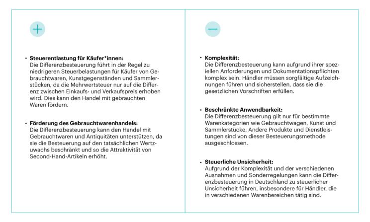 Differenzbesteuerung Vorteile und Nachteile