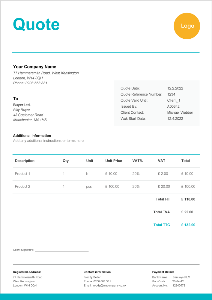 Free UK Quote Templates Zervant Blog Free UK Quote Templates Zervant Blog