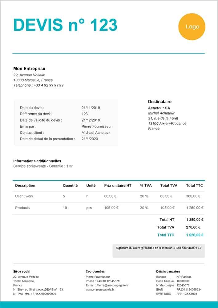 Telechargez Modele De Devis Gratuit Au Format Word Ou Excel